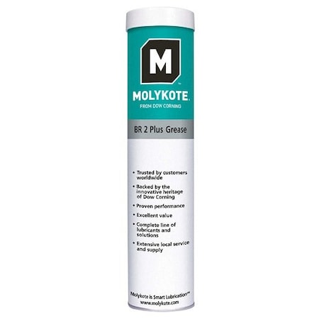 Molykote Lithium Complex Grease, Bearing, Cartridge, Solid MOLYKOTE BR-2 PLUS 14.1OZ / 400G CTG